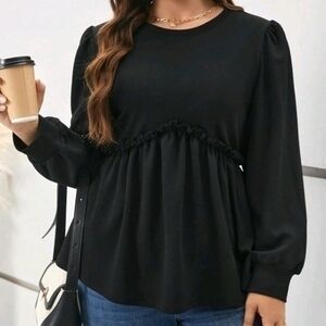 SHEIN CURVE PEPLUM KNIT YOP SZ 2X
